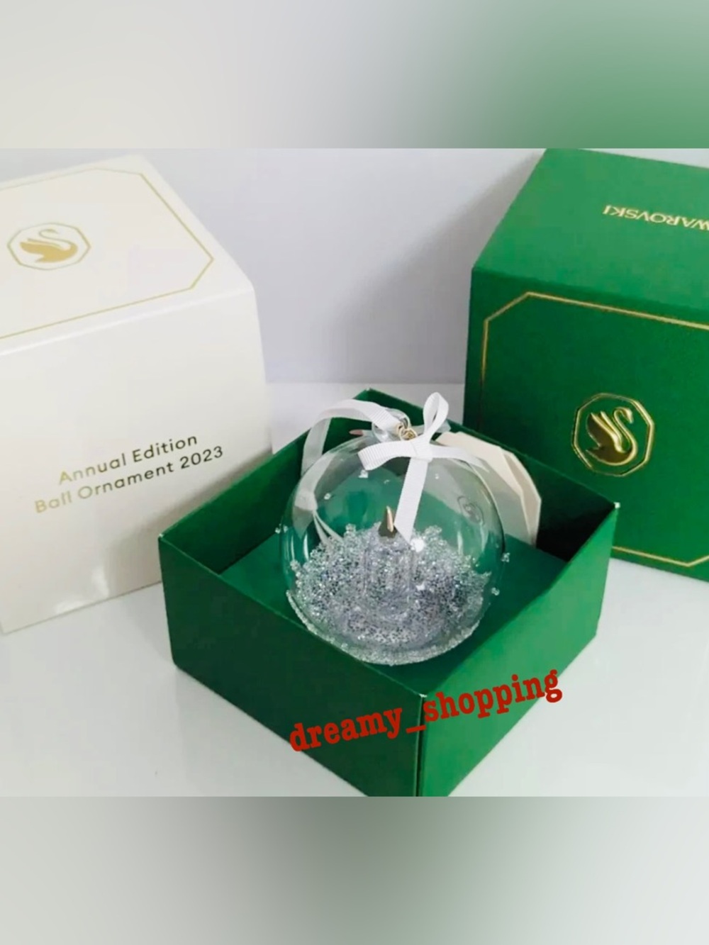 NIB Swarovski 2023 Annual Ed Ball With Candle Inside Crystal Ornament #5658439